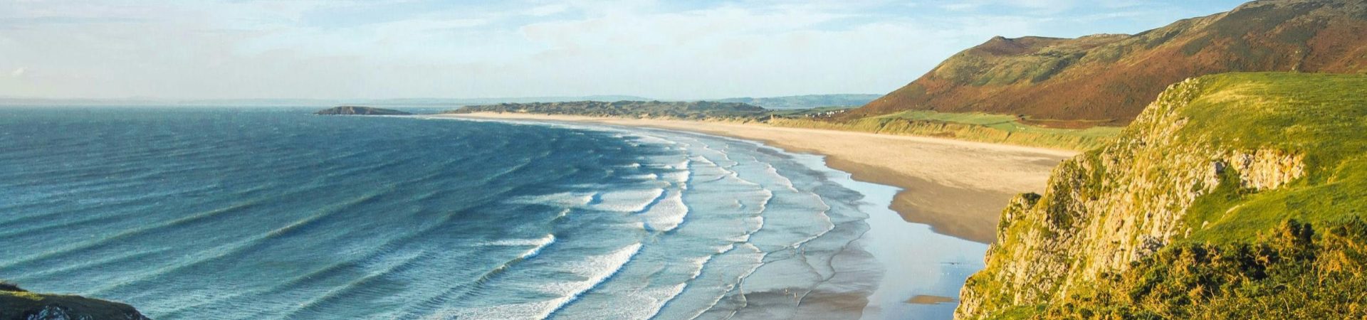 Sandy beach with waves