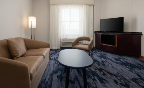 Fairfield Inn Santa Maria guestroom with two beds